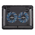 thumbnail image 3 of Base de refrigeración p/laptop Coolertek: delgada, silenciosa, 2 ventiladores LED, USB, ajustable, compat. con laptops 11-14'', 3 of 3