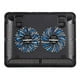thumbnail image 3 of Base de refrigeración p/laptop Coolertek: delgada, silenciosa, 2 ventiladores LED, USB, ajustable, compat. con laptops 11-14'', 3 of 3