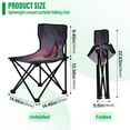 thumbnail image 3 of Folding Chair Camping Chair For Camping Picnicking Outdoor Beach and Travel An Elegant Red Butterfly, 3 of 8