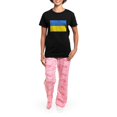 thumbnail image 4 of CafePress - Ukraine Flag Pajamas - Women's Short Sleeve Print T-Shirt and Pants Dark Cotton Pajama Set, 4 of 7