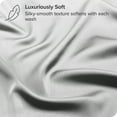 thumbnail image 3 of Bare Home Bamboo Sheet Set - Made from Rayon Fibers - Deep Pockets - 3 Piece - Twin XL, Cloud Gray, 3 of 7