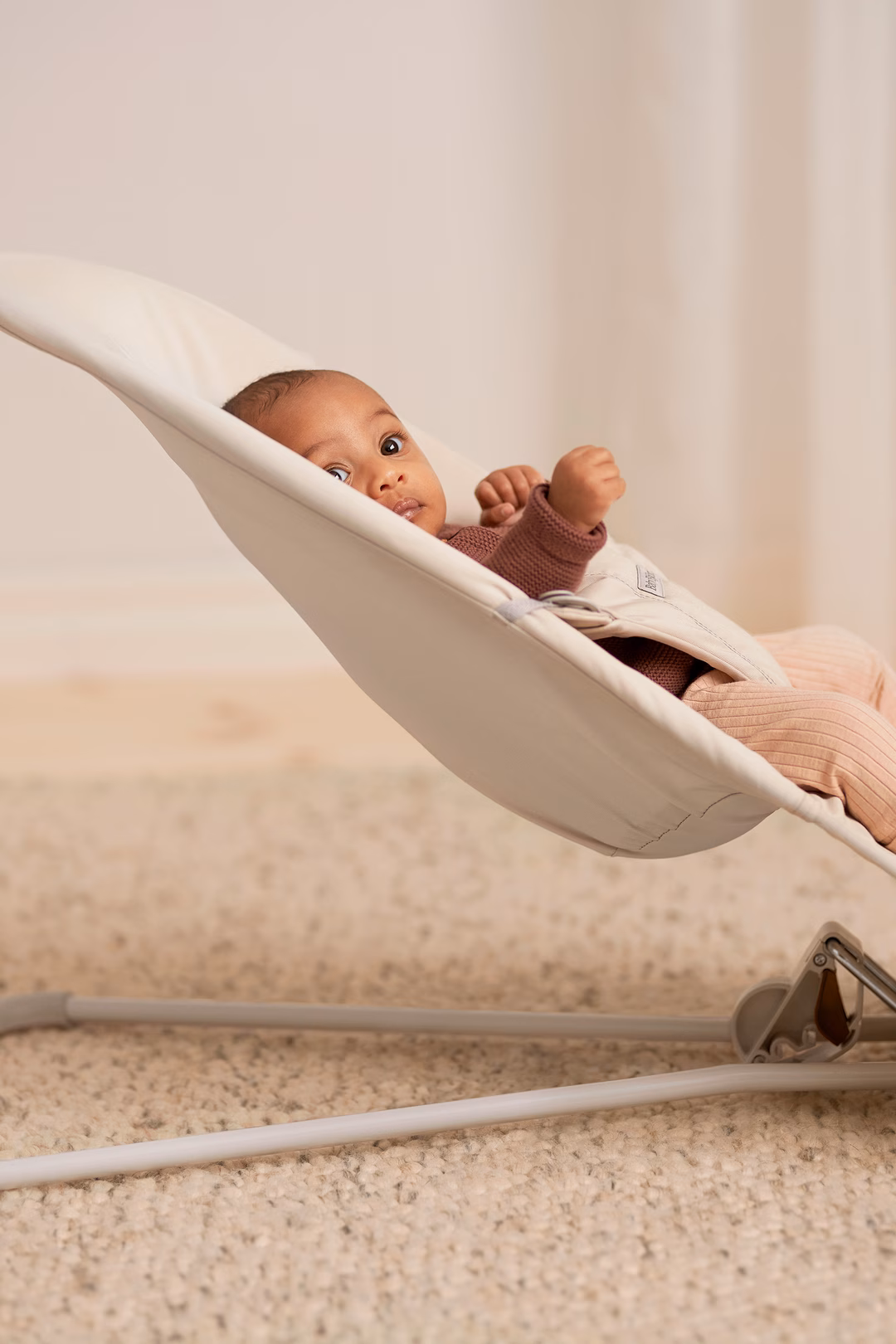 BabyBjorn Bouncer Balance Soft, Woven/Jersey, Tri-Fabric, Light Beige