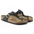 thumbnail image 4 of BIRKENSTOCK Gizeh Braid Sandal Black Oiled Leather Regular Width 1021349 6, 4 of 4