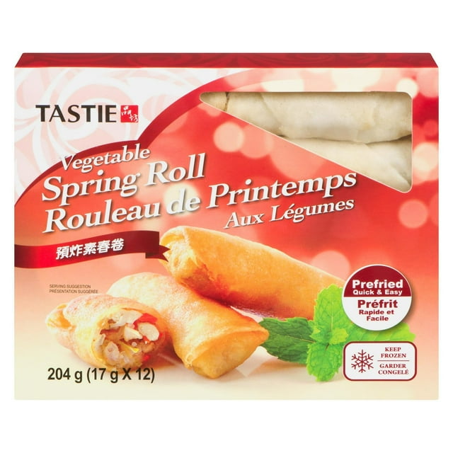 Tastie Rouleau de Pritemps Aux Légumes 204 g Poids net. 204 g (17 g x 12)
