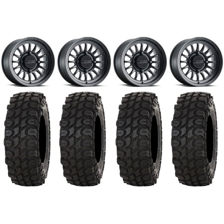 Method 411 15 Wheels Black (5+2) 35 XComp ATR Tires Polaris RZR XP 1000 / PRO XP / Ranger XP 900/1000