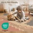 thumbnail image 4 of ODIKA 8'x10' Washable Area Rug Muted Earth Tones Geometric Design Intricate Symmetrical with Bold Shapes for Dining Room, Large Office, Lounge, Non-Slip Chair-Friendly Mat, 4 of 7