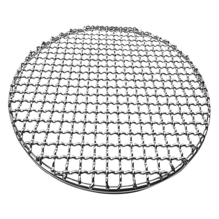 Gwong 1Pcs Barbecue Mesh Rustproof Roast Stainless Steel Stackable Design Round Grill Net for Outdoor Smoking