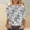 A701 Multicolor, variant on Tunic Blouse for Women Crewneck 3/4 Sleeve Artistic Casual Loose Fit Botanical Leaf Pattern Print Soft Breathable Lightweight Fashion Pullover Summer Fall Tops