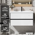 thumbnail image 6 of Eclife 36" Black and White Single Bathroom Vanity with Integrated Sink Top, Faucet and Drain, 6 of 8