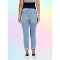 thumbnail image 4 of Savi Parker Women’s Ripped Maternity Jeans Over The Belly - Motherhood & Pregnancy Jeans, Maternity Clothes – 27” Inseam (XL, Polly Wash), 4 of 7