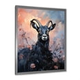 thumbnail image 2 of Designart "Twilight Trek of Buck Goat III" Animals Framed Wall Art - Traditional Black Goat Hallway Framed Wall Art Decor, 2 of 6