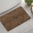thumbnail image 2 of Brown and Black Leopard Print Bathroom Rugs Mat,Non Slip Microfiber Bathroom Rug,Rubber Backing,Soft Bathroom Mats for Bathroom Floor,Tub and Shower,17x27in(43x68cm), 2 of 5