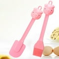 thumbnail image 2 of OUSITAID 2 Pcs/Set Oil Brush Spatula Multi-functional Cartoon Pig Shape Silicone Creative Cake Baking Scraper for Children 2 Pcs pink Kitchen Tool, 2 of 6