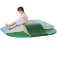 thumbnail image 1 of Qaba 6-Piece Soft Play for Toddlers to Climb, Crawl, Slide, Blue, Green, 1 of 10