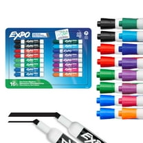 EXPO Dry Erase Markers, Chisel Tip, Assorted Colors, 16 Count