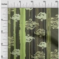 thumbnail image 2 of oneOone Cotton Jersey Olive Green Fabric Sea Craft Projects Decor Fabric Printed By The Yard 58 Inch Wide, 2 of 4