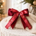 thumbnail image 4 of Dalxymotic Christmas Bow Ornament, Holiday Ribbon Decor Accent, Festive Party Styling Piece, Easy Hanging Home Decor, Christmas Bow Decoration for Tree, Wreath, Door, Mantel, 4 of 5