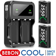 BEBONCOOL Rechargeable Battery Pack  for Xbox One/Xbox Series X|S, 2x2550 mAh Controller Battery Pack for Xbox Series X|S/Xbox One/Xbox One S/Xbox One X/Xbox One Elite Controller Green
