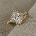 thumbnail image 2 of solitaire jewels Art Deco 1CT Marquise Moissanit Engagement Ring For Women, 14K Yellow Gold, 2 of 5