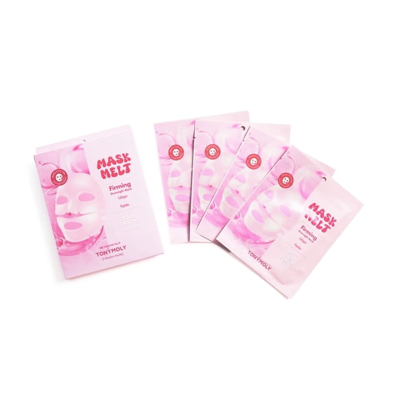 Mascarilla facial nocturna TONYMOLY Mask Melt Reafirmante Hidrogel, paquete de 4