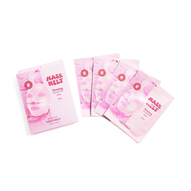 Mascarilla facial nocturna TONYMOLY Mask Melt Reafirmante Hidrogel, paquete de 4