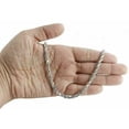 thumbnail image 5 of Solid 925 Sterling Silver Italian Rope Chain Mens Necklace 3.5mm - Diamond Cut, 5 of 10