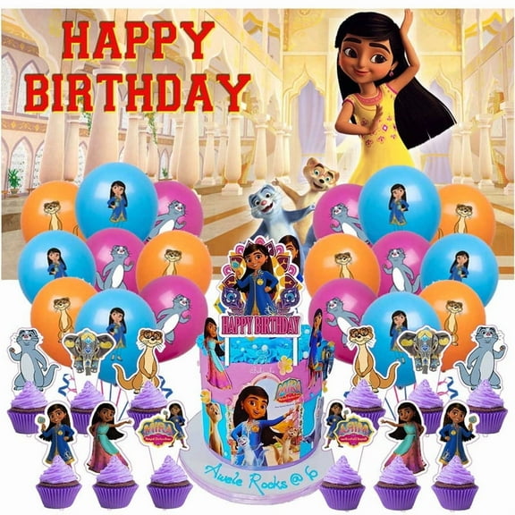 Mira Royal Latex Balloons Birthday Party Supplies Kit Decor Banner Decorations Backdrop Cake Topper