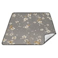 thumbnail image 6 of White Flowers in Gray Beach Blanket Outdoor Picnic Mat Sandproof Waterproof Foldable for Camping Travel Hiking, 6 of 6
