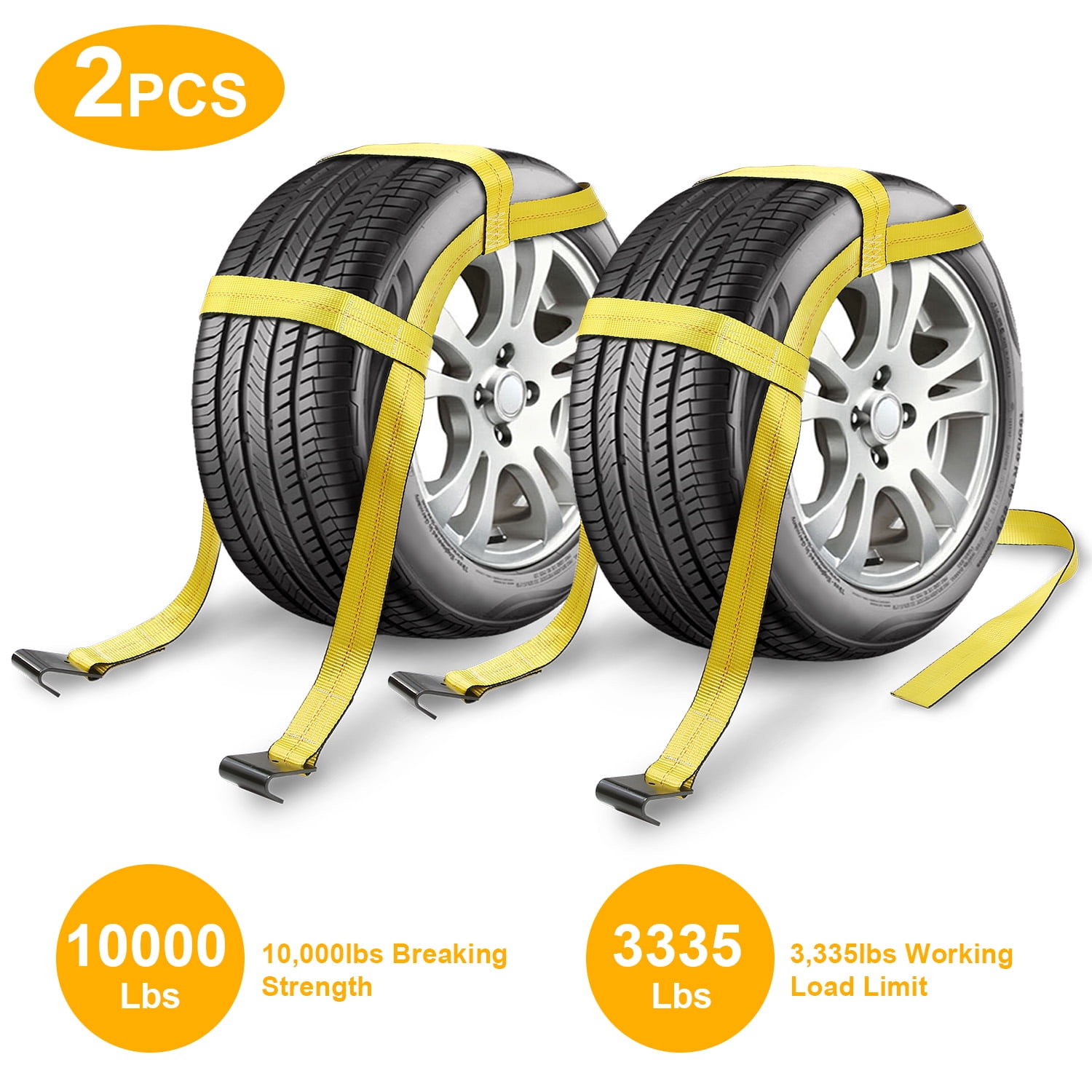 iMountek 2Pcs Car Basket Straps Adjustable Tow Dolly Tire Basket Straps