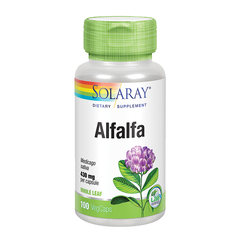 Solaray Alfalfa Leaf 430mg VitaminRich Superfood w/ Fiber