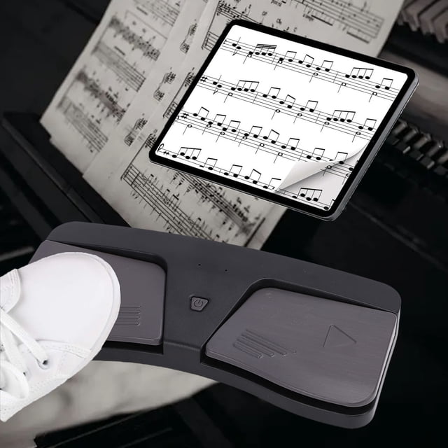 Turner Music Page Turner Pedal Diseño Ergonómico Pedal De Turner De Página Inalámbrico Portátil Con Almohadilla Antideslizante Para Teléfonos Tabletas