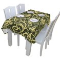 thumbnail image 3 of EREHome Yellow And Green Floral Tablecloth 52x70 inches, 3 of 4