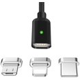 thumbnail image 2 of 1 metro clásico negro apple dedicado + cabezal magnético separado Android + cabezal magnético separado tipo c - cable de datos Xemadio LN-2370-2, 2 of 6