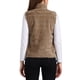 thumbnail image 3 of INSPIRE CHIC Chaleco de piel sintética elegante sin mangas con cremallera para mujeres, ideal para uso casual, color caqui, talla M, 3 of 6