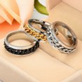 thumbnail image 4 of Miangastore Simple Ring Delicate Finger Ring Stainless Steel Jewelry Creative Ring Fashion Finger Ring for Man Boy Male (Steel Color With Box Size 12), 4 of 8