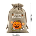 thumbnail image 4 of AZXY Halloween Drawstring Gift Bags Texture Pumpkin Print Candy Treat Pouches, Reusable Portable Multipurpose Goodie Sacks for Halloween Party Favors & Holiday Decor Storage, 4 of 7