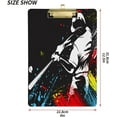 thumbnail image 3 of GZHJMY Baseball Clipboard A4 Standard Size Decorative Clipboard with Low Profile Metal Clip for Students Men Women Classroom and Office Whiteboard Clipboards, 3 of 7