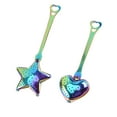 thumbnail image 6 of Viveous 2Pcs Stainless Steel Heart and Star Shaped Loose Leaf Tea Diffuser Herb Filter Infuser Strainer Reusable Tea Filter Colander Stirrer, 6 of 10