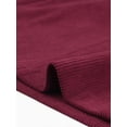 thumbnail image 5 of DARING DIVA Women's A-Line Belted Fall Midi Corduroy Skirt S Burgundy, 5 of 6