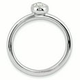 thumbnail image 2 of Bague Ovale en Argent Sterling Stackable Expressions Topaze Blanche Taille 6, 2 of 3