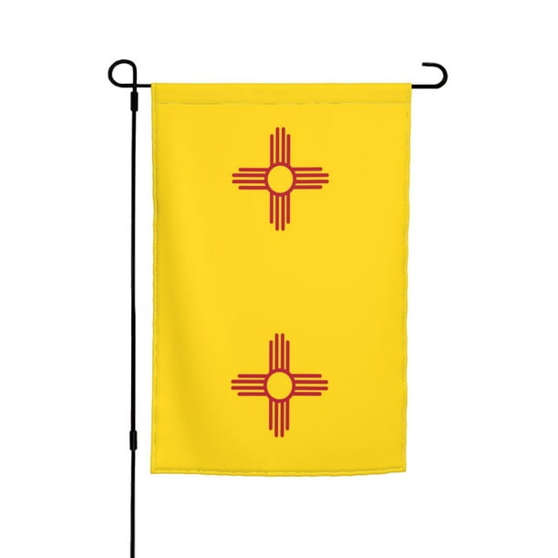 Bandera de Nuevo México para jardín, 30 x 45 cm, doble cara, para exteriores, decoración de interiores y estilo rústico.