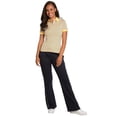 thumbnail image 3 of Sweet Vibes Women's Fleece Contrast Color Piping Flare Bottom Sweatpants Drawstring Waist, 3 of 4