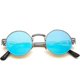 thumbnail image 2 of Gafas de sol Steampunk clásicas de estilo retro, redondas, de metal, para hombres y mujeres, con lentes negras y marco negro, 2 of 5