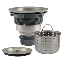 Design House Kitchen Sink Anti-Clog Stainless Steel Drain Strainer with Removable Basket