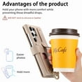 thumbnail image 5 of Allytechgroup Wallet Phone Case for Samsung Galaxy S22 Ultra with Credit Card Slot, PU Leather Phone Case RFID Blocking Stand Shockproof Full Body Protective Bumper for Women Girls, Khaki, 5 of 10