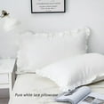 thumbnail image 4 of Enqiretly White Ruffled Pillow Cases Soft And Trendy Cushion Covers Softness And Comfort Throw Pillow Covers 1Set, 4 of 6