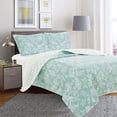 thumbnail image 4 of Great Bay Home All-Season Reversible Reversible Quilt Set With Shams  (Twin, Emma - Blue), 4 of 4