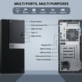 thumbnail image 3 of Restored Dell OptiPlex Desktop Computer Tower Intel Hexa Core i7-8700 Processor, 16GB DDR4 Ram, 1TB SSD, Bto Wi-Fi, Keyboard & Mouse, Windows 11 (Refurbished), 3 of 7