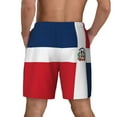 thumbnail image 2 of Men's 2 in 1 Swim Trunks with Compression Liner Dominican Republic Flag Quick Dry Beach Shorts, 2 of 6