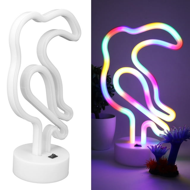 Khall Lampara Techo Ceiling Light LED Neon Light Colorful Bird Shape Night Light For Home Wedding Party Decor USB/Battery Powered